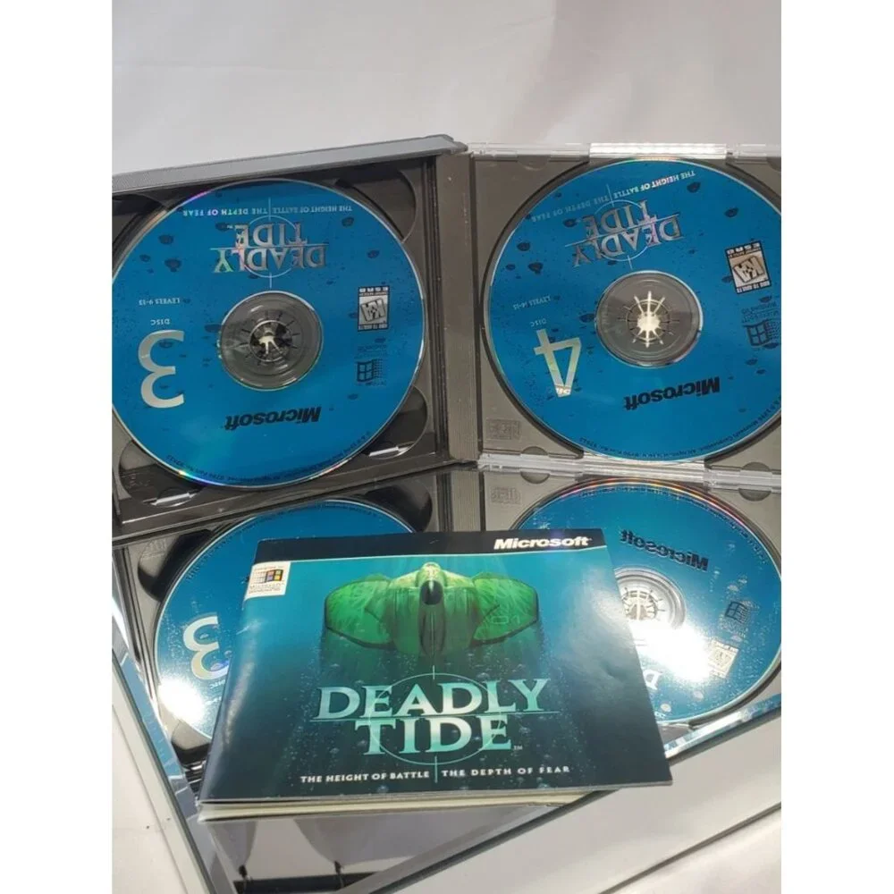 Microsoft Deadly Tide PC Game 1996 CD-ROM - Complete!